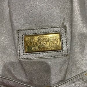 Valentino garavani silver leather bag